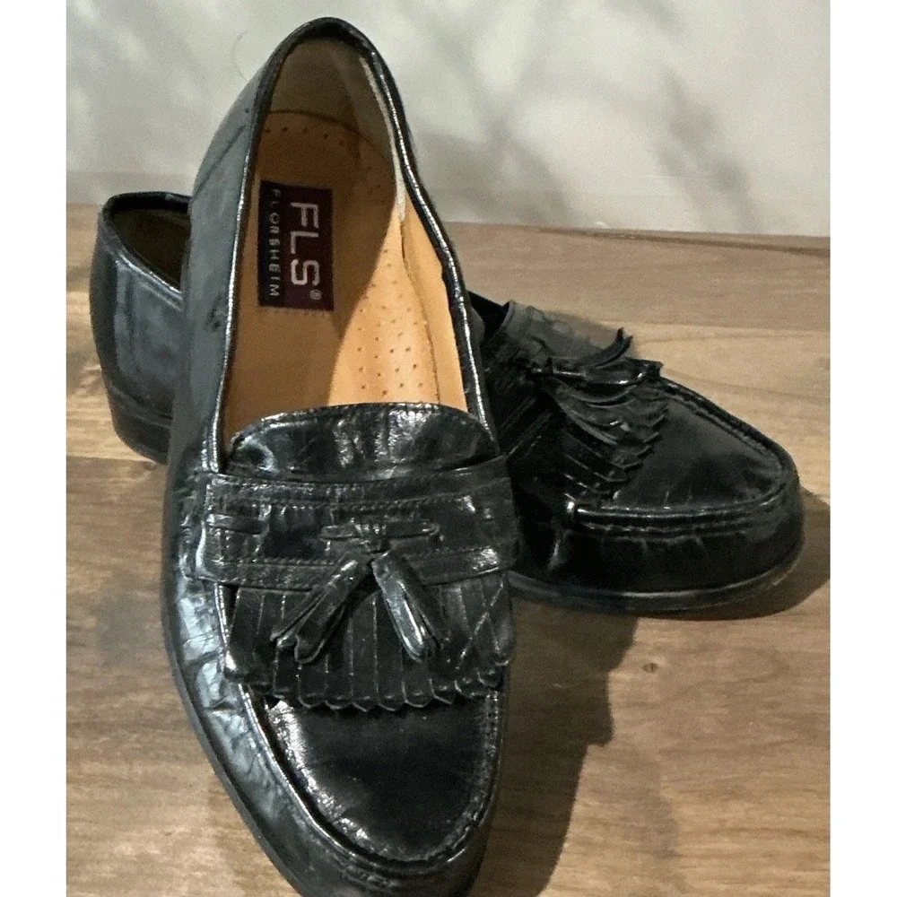 FLS Florsheim Men Tassel‎ Loafer Dress Shoe Size 8 US
